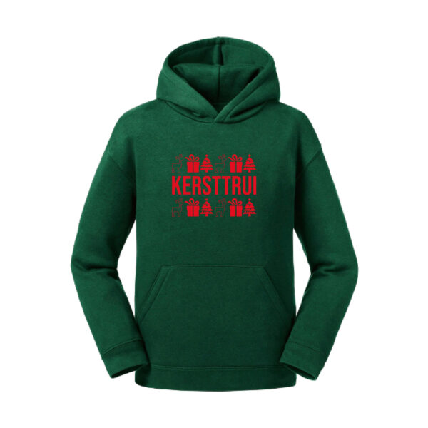 Kids Hoodie Kersttrui met decoraties